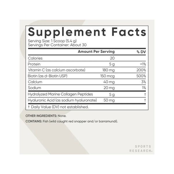 Колагеновий комплекс краси без смаку Sports Research Collagen Beauty Complex Unflavored - 164 г 2023-10-4394 фото
