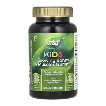Дитячий комплекс для кісток та м'язів у желейках Nature's Way Kids Growing Bones and Muscles Gummy - 60 желейок 2023-10-4006 фото