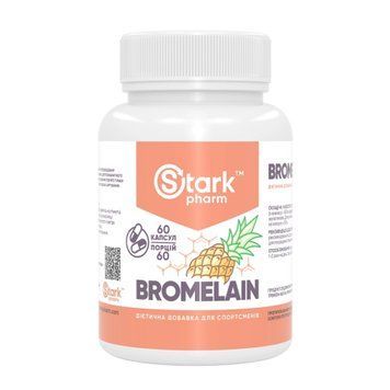 Бромелайн Stark Pharm Bromelain 300mg - 60 капсул 2023-10-3097 фото
