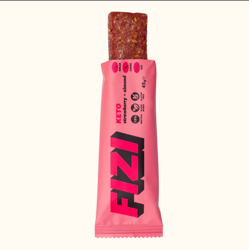 КЕТО протеїновий батончик FIZI KETO Protein Bar - 10x45g Полуниця-Мигдаль 2022-10-2478 фото