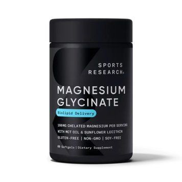 Гліцинат магнію Sport Research Magnesium Glycinate 160mg - 60 м'яких капсул 2023-10-4403 фото