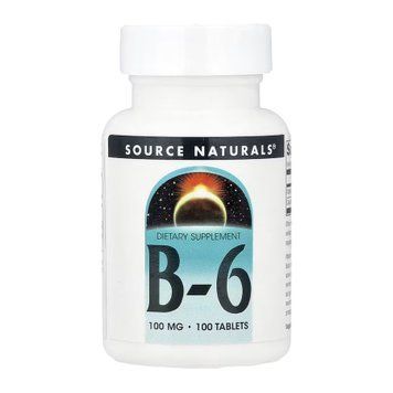 Вітамін B-6 Source Naturals Vitamin B-6 100 mg - 100 таблеток 2023-10-6135 фото