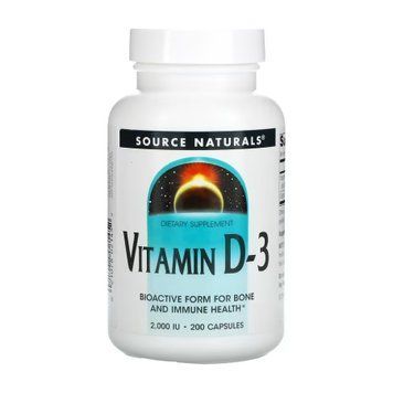 Вітамін D-3 Source Naturals Vitamin D-3 2000 IU - 200 капсул 2023-10-2705 фото