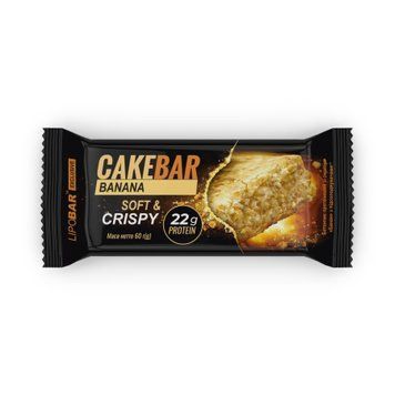 Протеїнове тістечко Lipobar Cake Bar - 60g Банан 2024-11-0497 фото