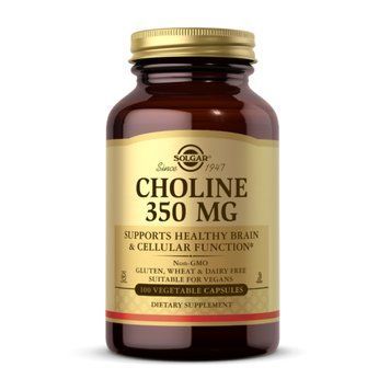 Холін Solgar Choline 350 mg - 100 рослинних капсул 2023-10-3702 фото