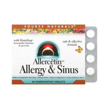 Комплекс проти алергії та для пазух носа Source Naturals Allercetin&trade; Allergy & Sinus - 48 таблеток 2023-10-4621 фото