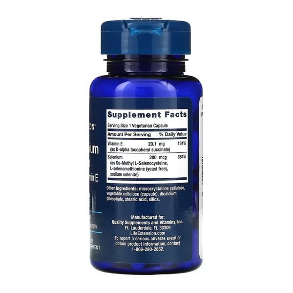 Супер селен комплекс Life Extension Super Selenium Complex 200 mcg - 100 рослинних капсул 2022-10-1916 фото
