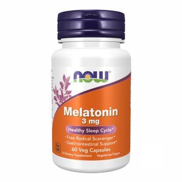 Мелатонін Now Foods Melatonin 3mg - 60 капсул (Ваш приклад) 100-28-3949597-20 фото