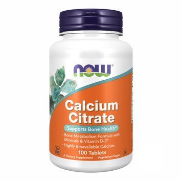 Цитрат кальцію з мінералами Now Foods Calcium Citrate W/Min - 100 таблеток 2022-10-0020 фото